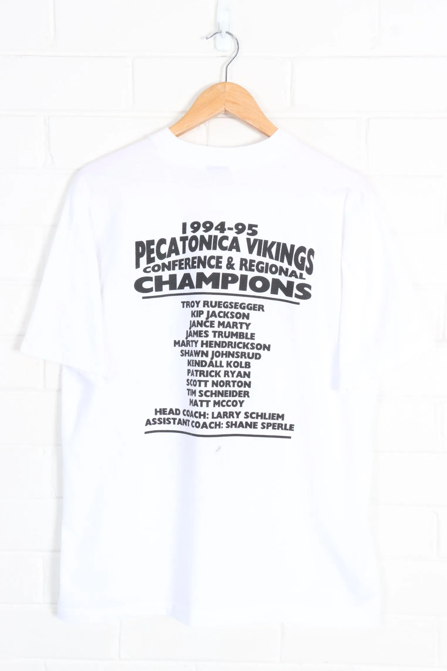 1995 Vintage Pecatonica Regional Champions Basketball Single Stitch Tee (XL)