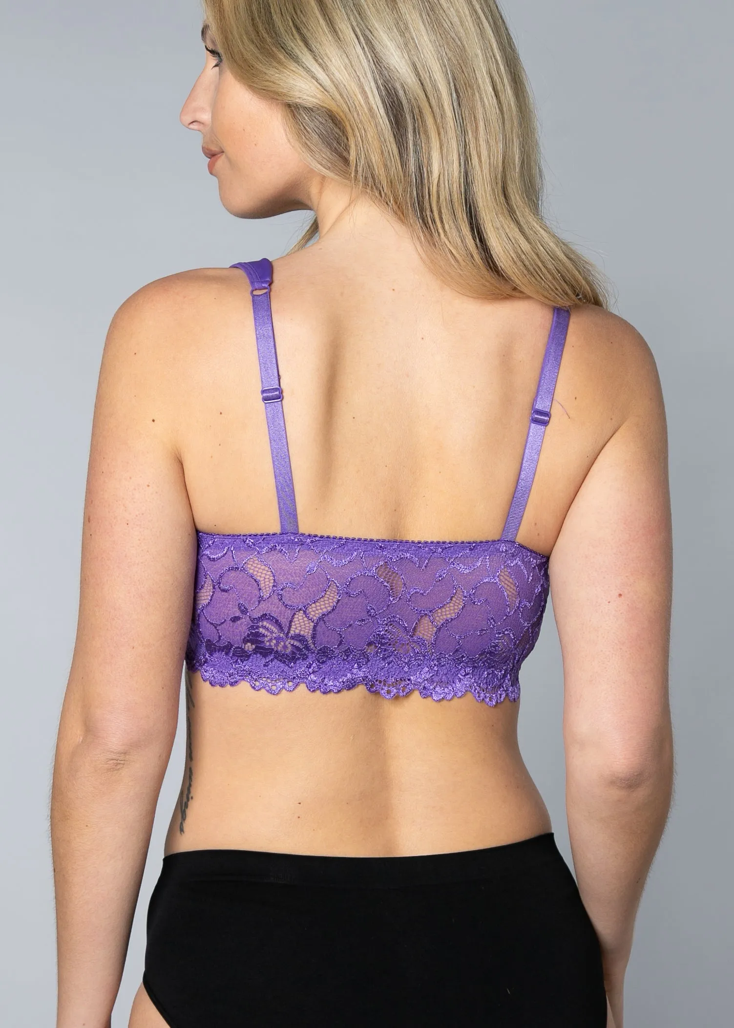 2-Pack: Molded Cup Wireless Bra with Lace Back