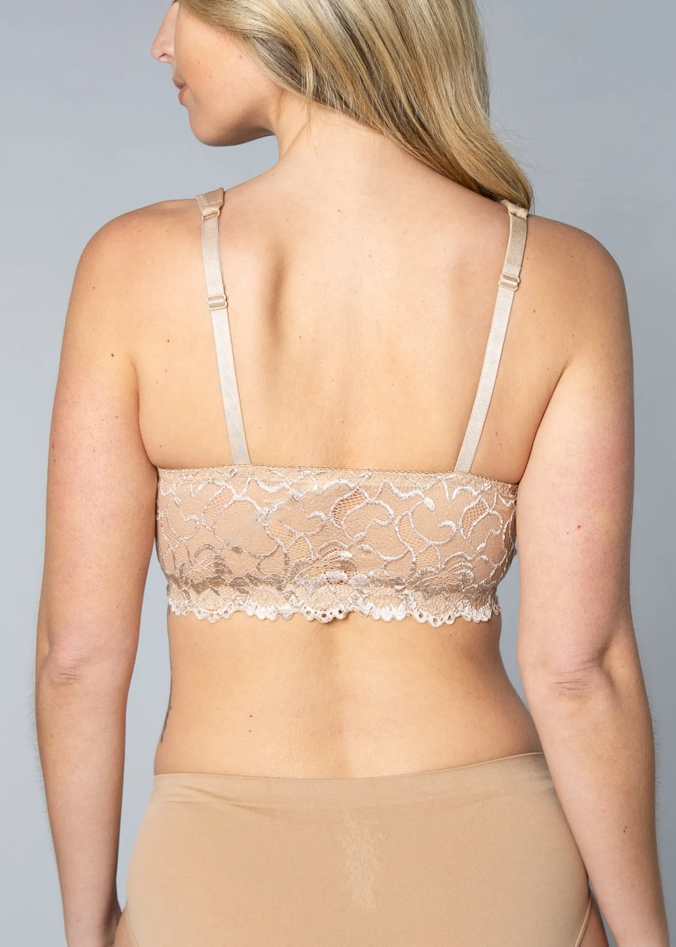 2-Pack: Molded Cup Wireless Bra with Lace Back