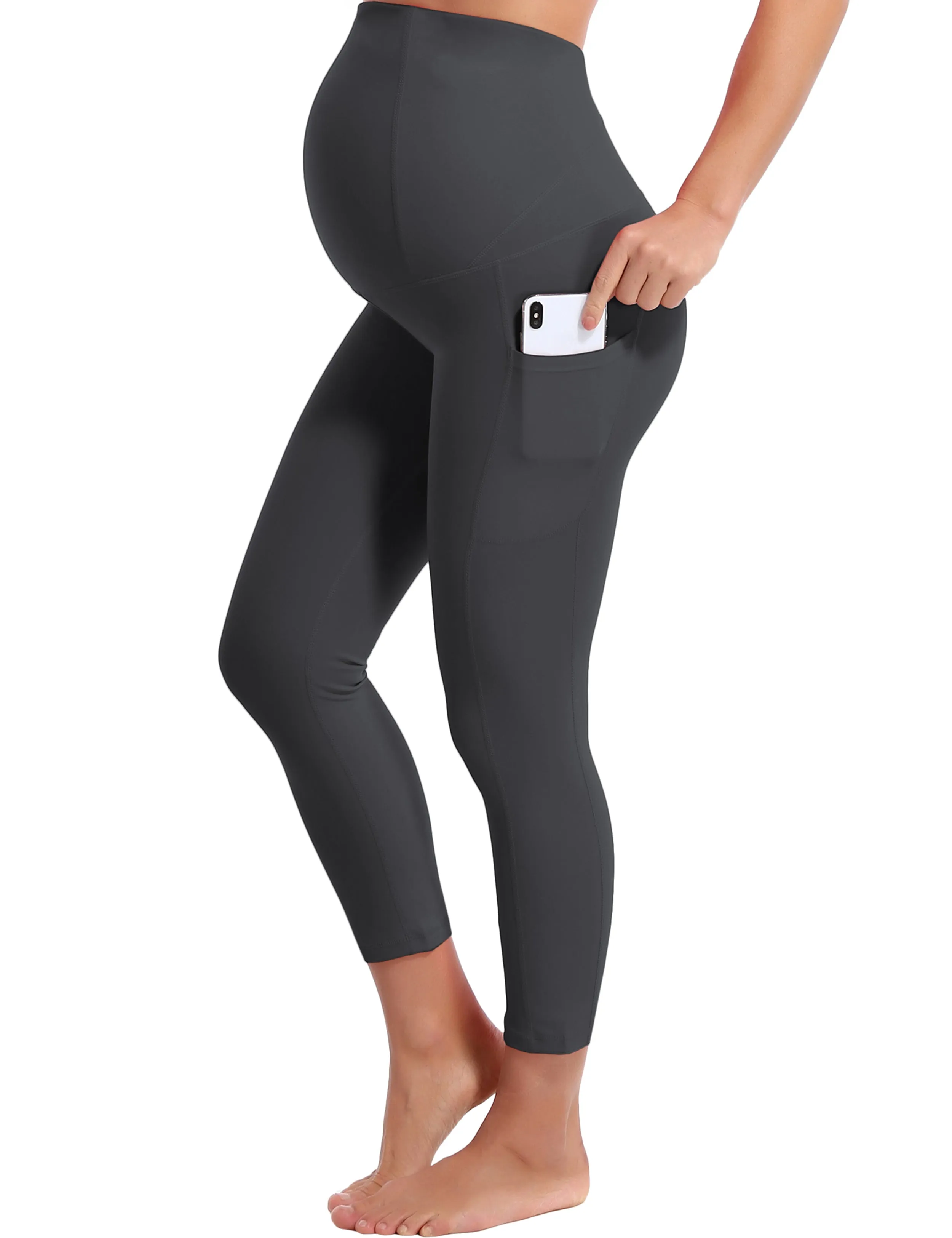 22 Side Pockets Maternity yogastudio Pants shadowcharcoal_yogastudio