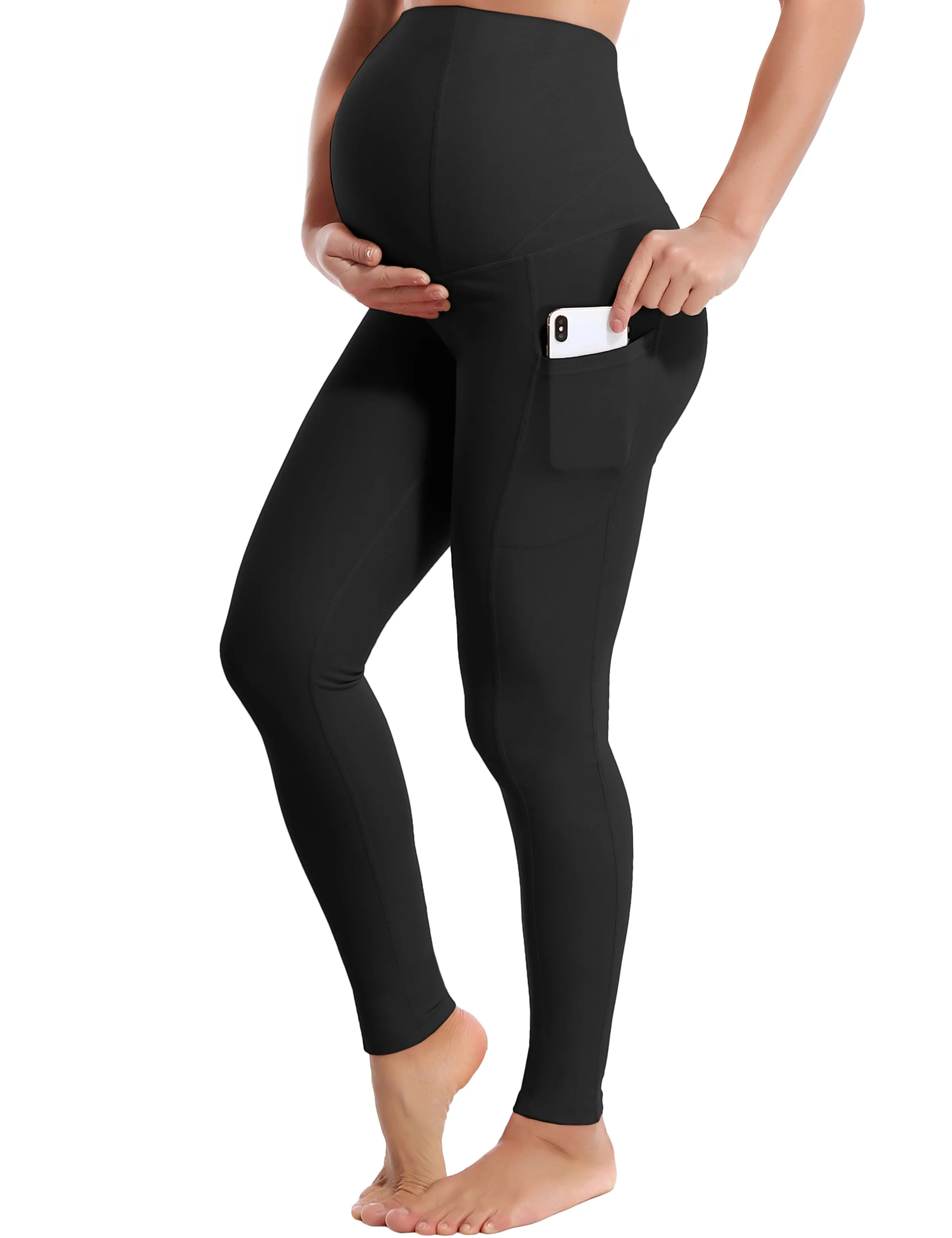 26 Side Pockets Maternity yogastudio Pants black_yogastudio