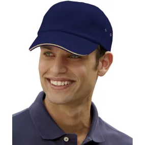 Adams Men's Navy/Khaki 6-Panel Low-Profile Ultra Heavyweight Brushed Twill Sandwich Cap