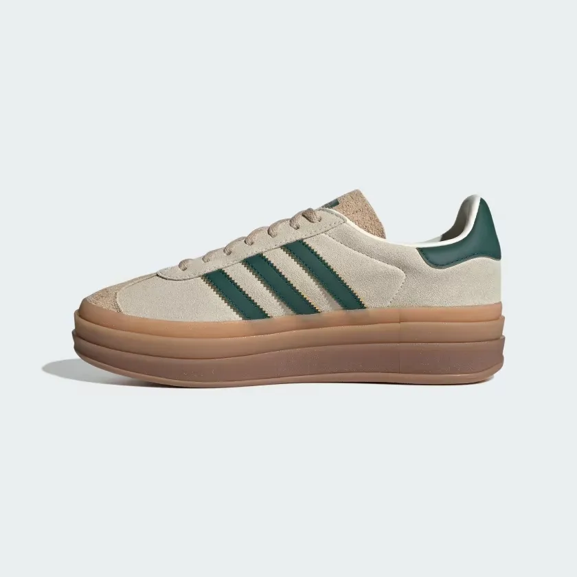 ADIDAS GAZELLE BOLD MAGIC BEIGE COLLEGIATE GREEN (WOMEN'S)