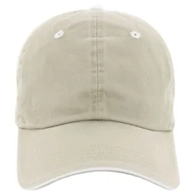 AHEAD Khaki/Vintage White Classic Cut Sandwich Brim Cap