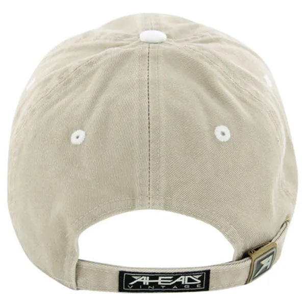 AHEAD Khaki/Vintage White Classic Cut Sandwich Brim Cap