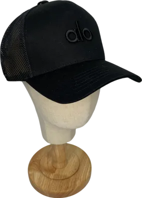 alo yoga Black District Trucker Hat One Size