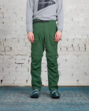 and wander Nylon Taffeta Hiker 2-Way Pants Dark Green