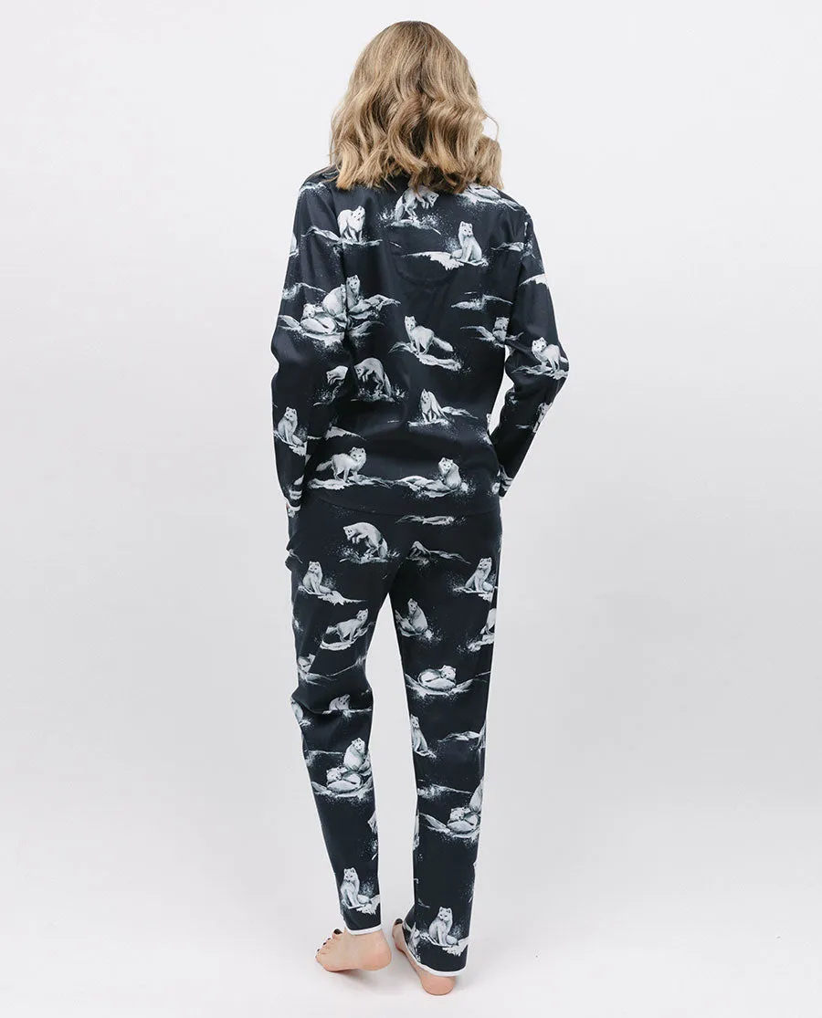 Atlas Womens Arctic Fox Print Pyjama Bottoms