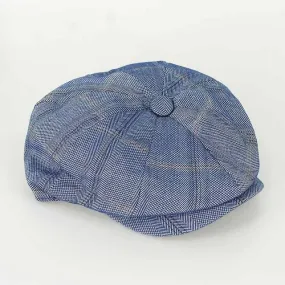 Cavani Connall Blue Check Baker Boy Cap