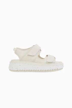 Chloé Lilli Leather Combo Sandal - Milk