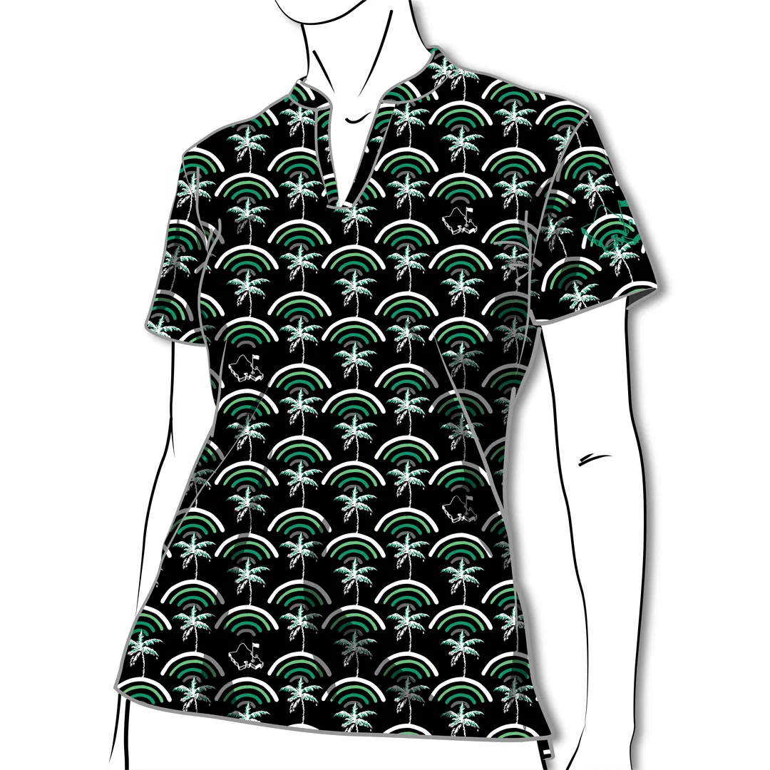 Cocobows Manoa - OGA Ladies Polo -  Black Mint