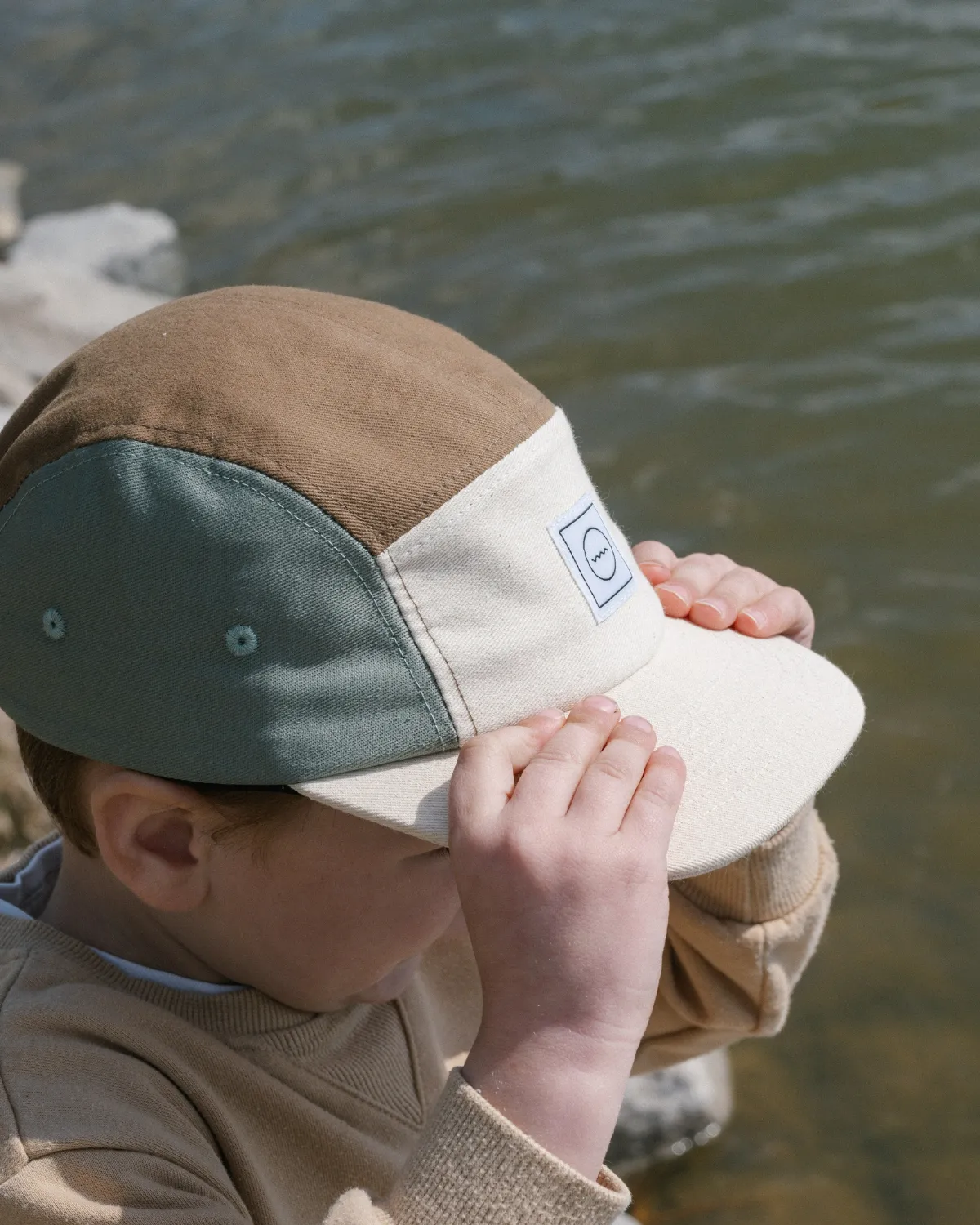 Cotton Five-Panel Hat in Coastline