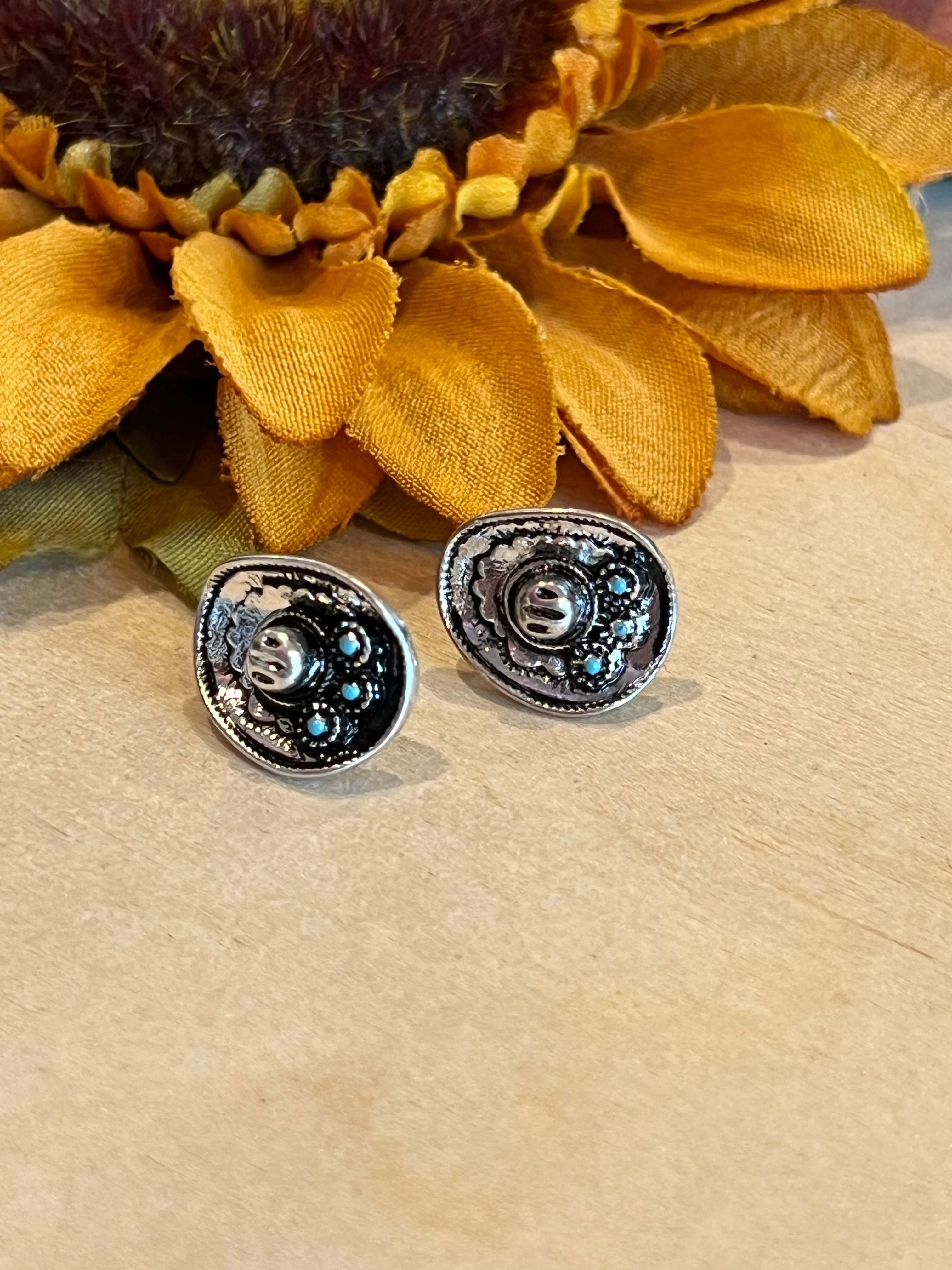 Cowboy Hat Stud Earrings