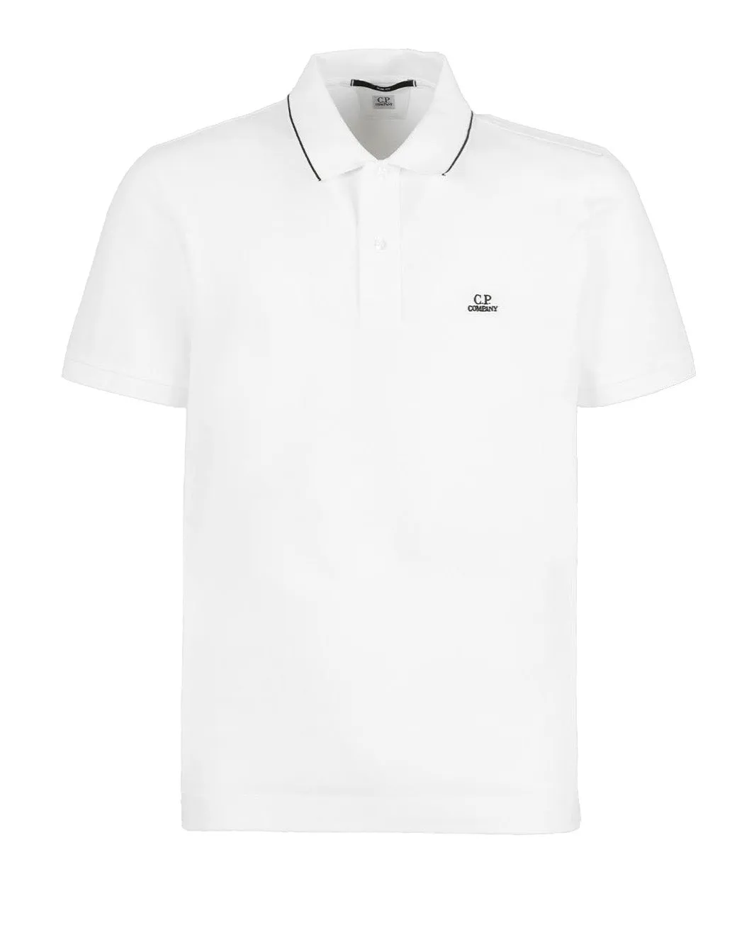 CP Company Slim Fit Polo Shirt White