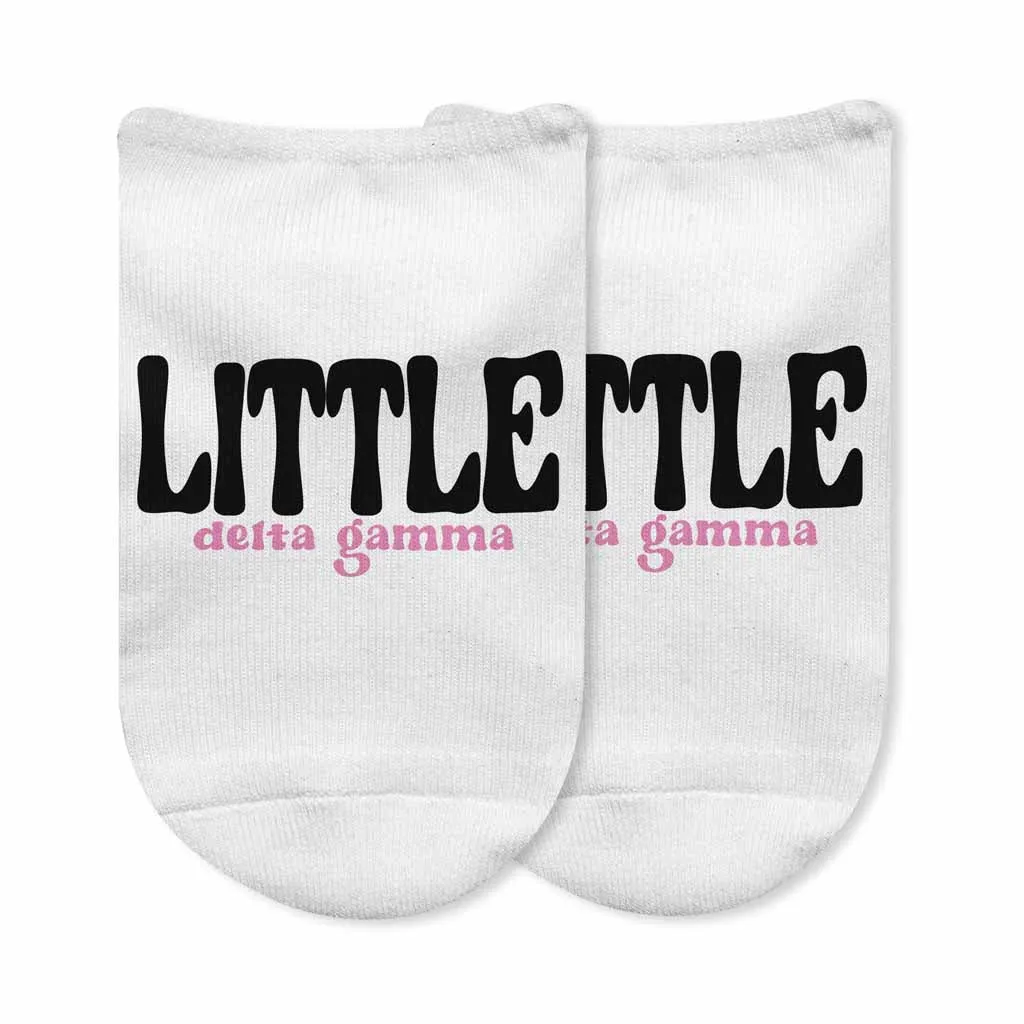 Delta Gamma No Show Socks for Bigs and Littles