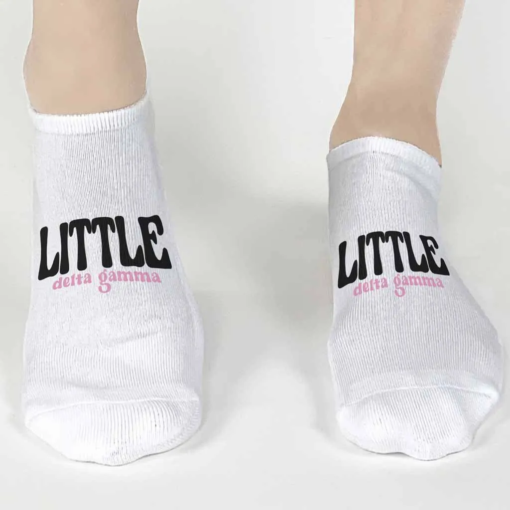 Delta Gamma No Show Socks for Bigs and Littles