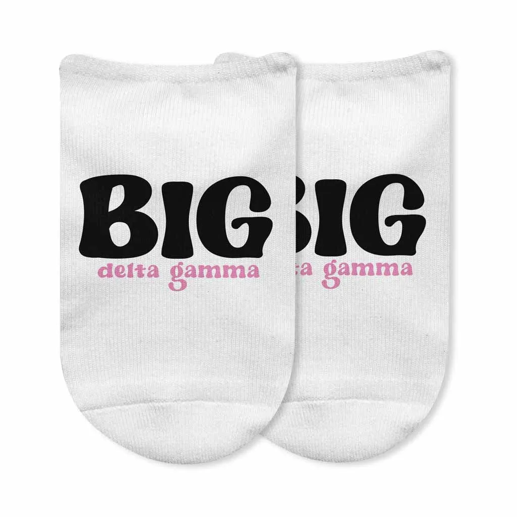 Delta Gamma No Show Socks for Bigs and Littles