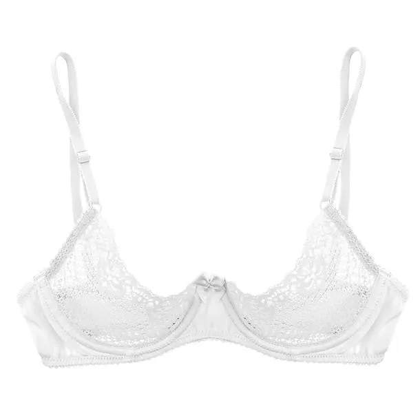 Duet Lace Underwire Demi Bra | White