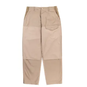 ENGINEERED GARMENTS FIELD PANT KHAKI COTTON HERRINGBONE TWILL