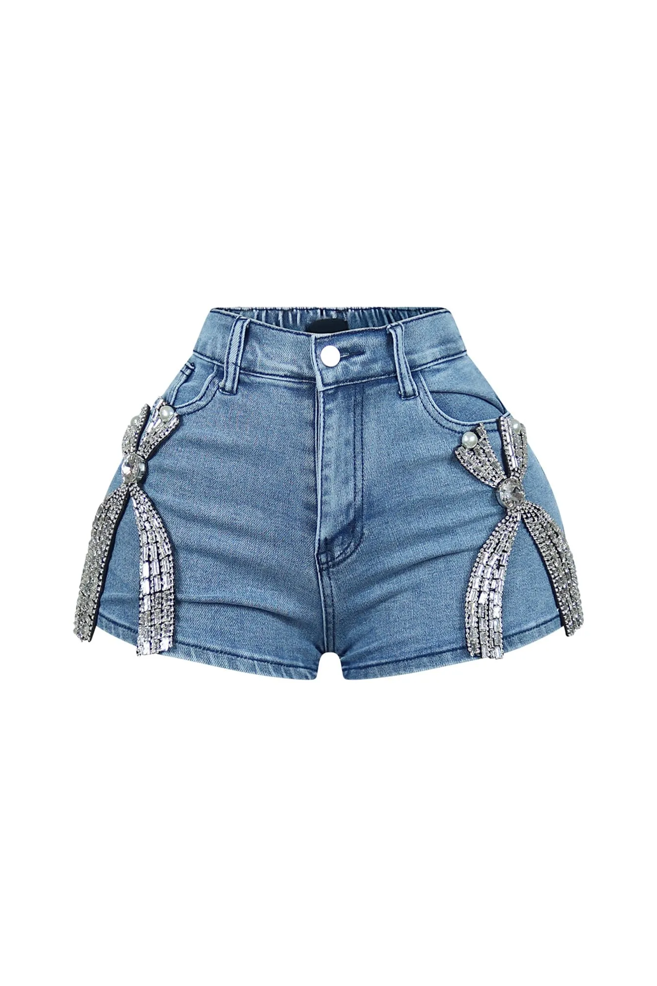 Esti Rhinestone Denim Shorts