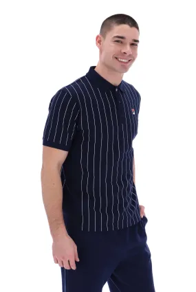 Fila Vintage EVO Yarn Dye Pin Stripe Polo/Fila Navy - New SS23