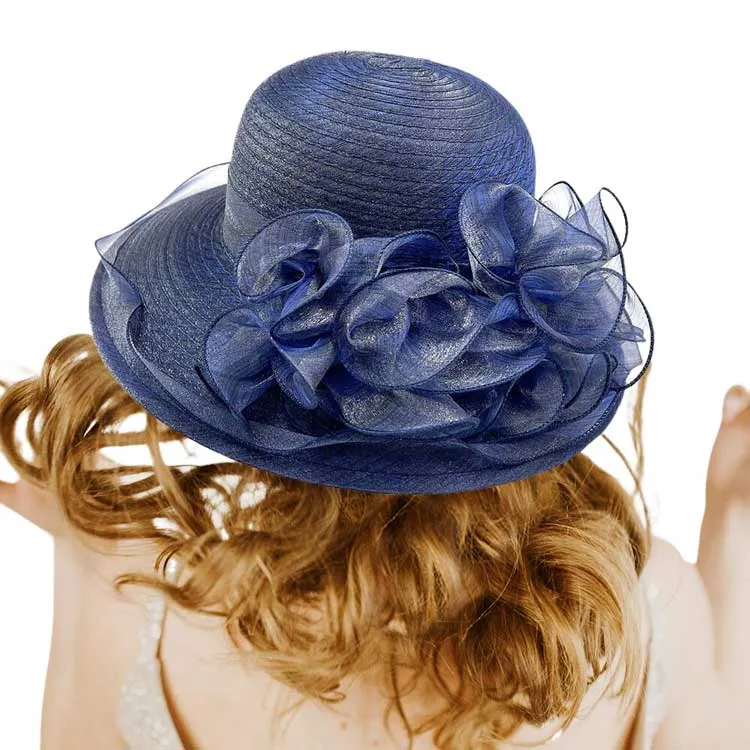 Flower Organza Dressy Hat