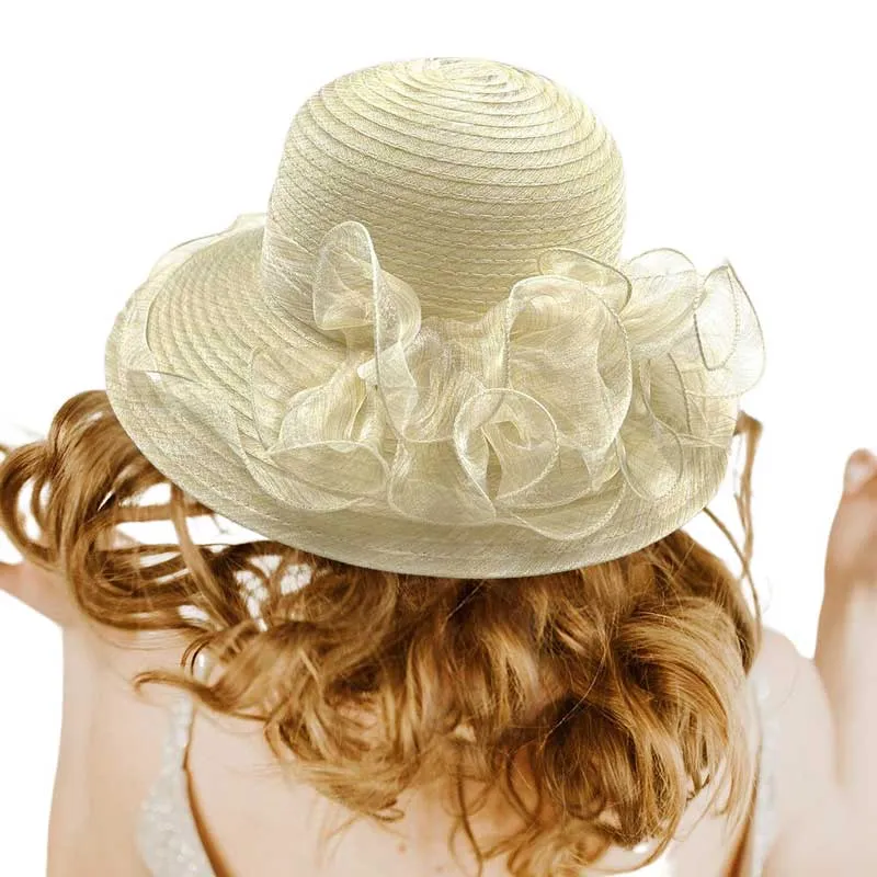 Flower Organza Dressy Hat