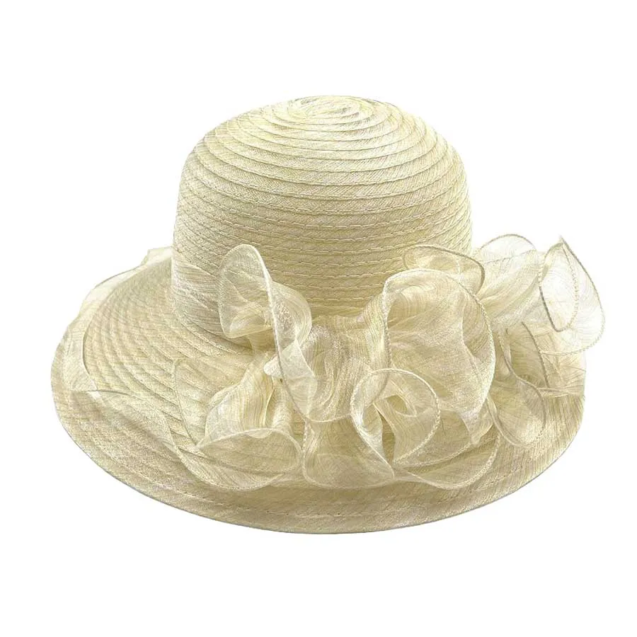 Flower Organza Dressy Hat