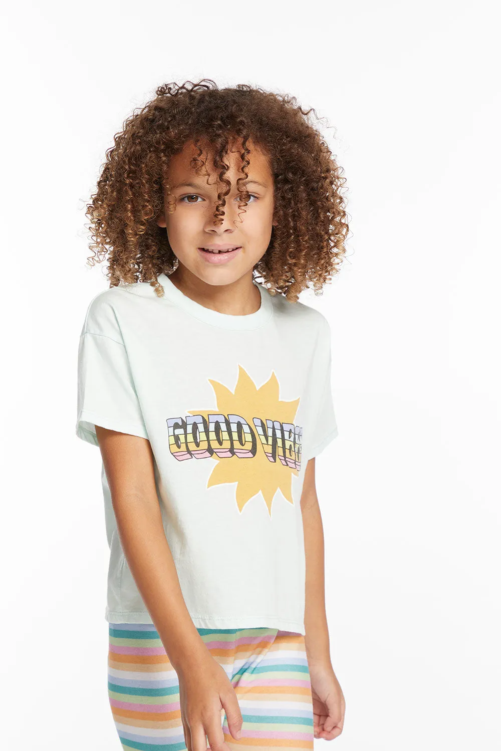 Good Vibes Sun Girls Tee