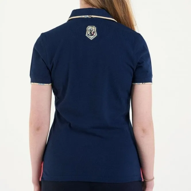 Hazy Blue Womens Short Sleeve Polo Shirt - Bella