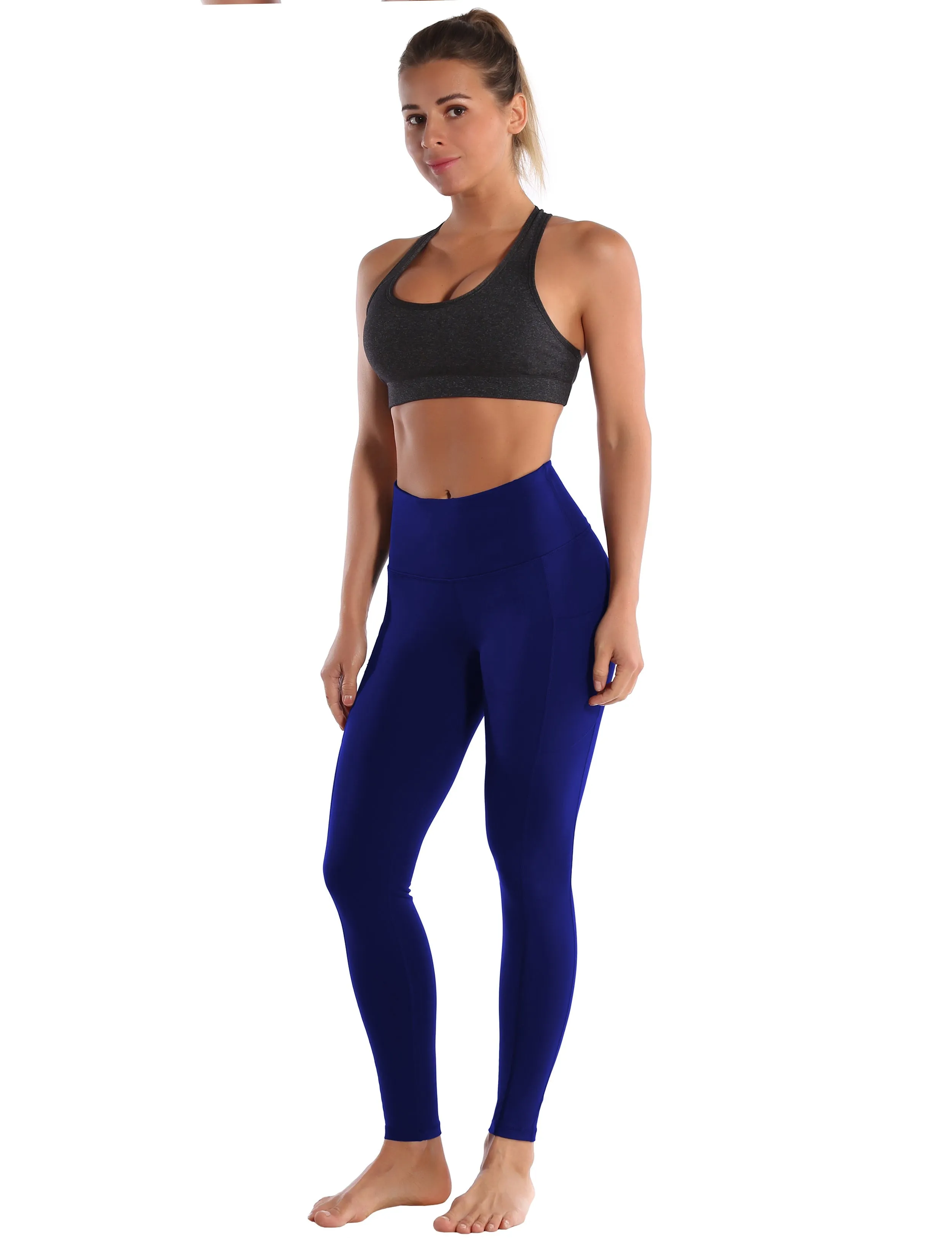 Hip Line Side Pockets yogastudio Pants navy_yogastudio