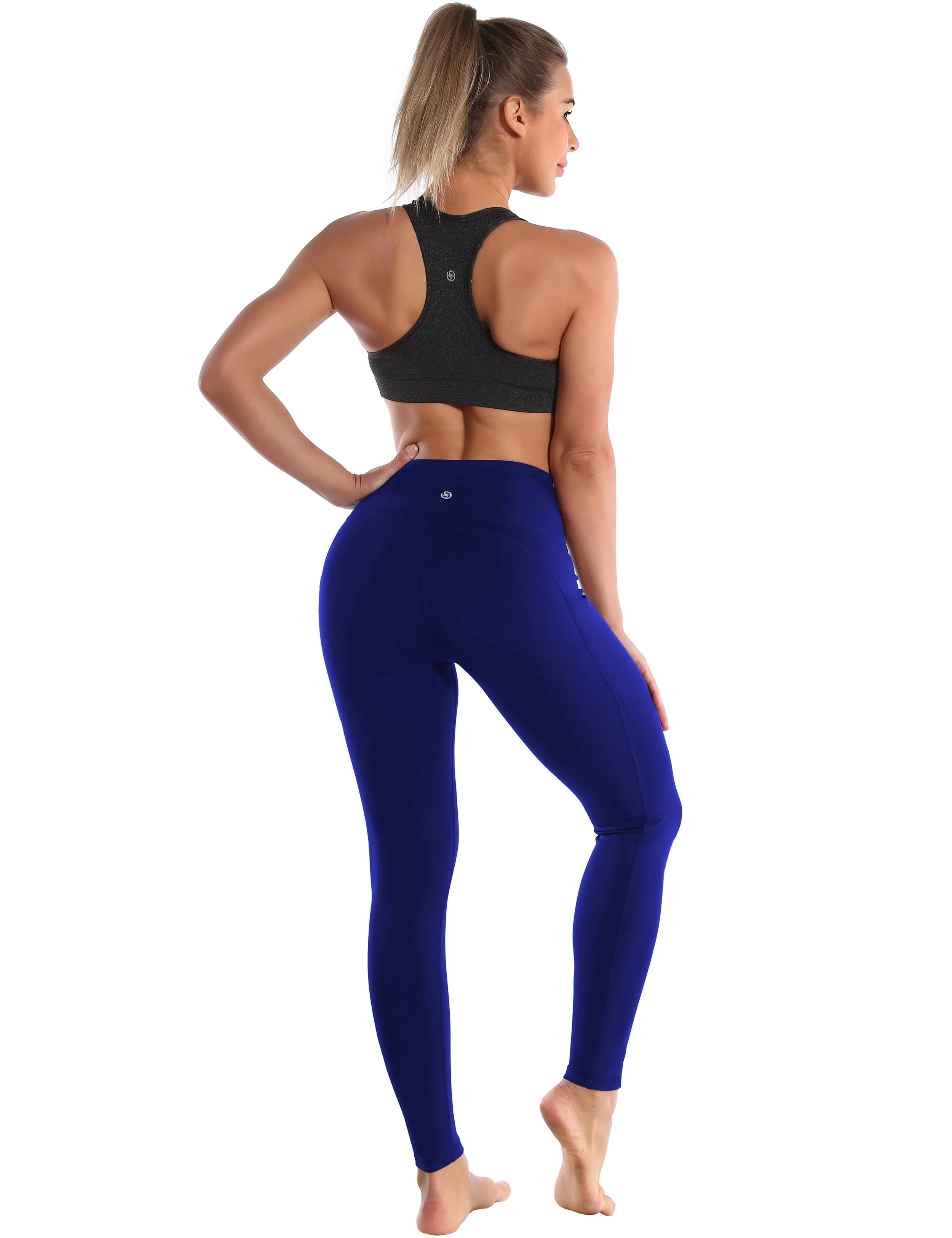 Hip Line Side Pockets yogastudio Pants navy_yogastudio