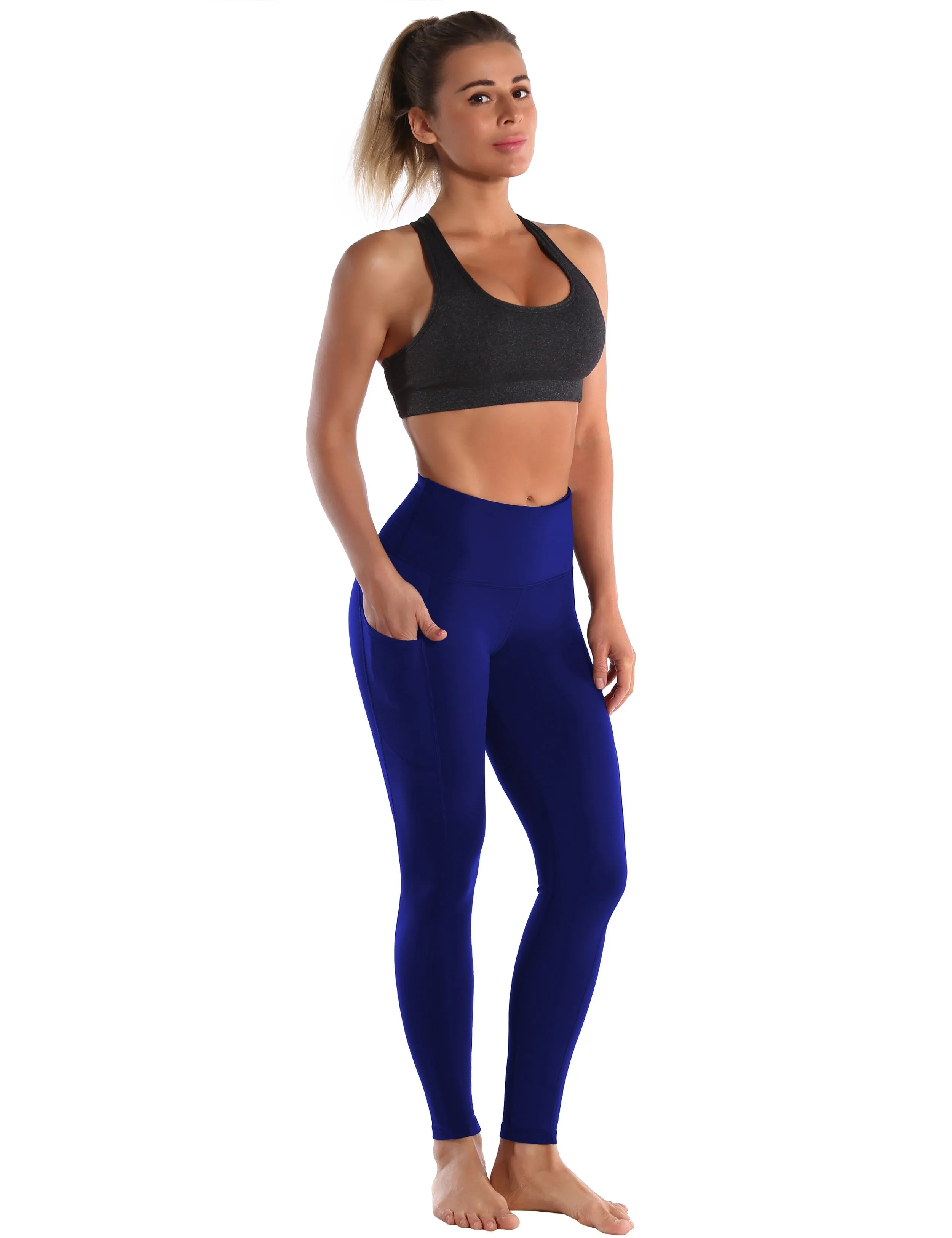 Hip Line Side Pockets yogastudio Pants navy_yogastudio