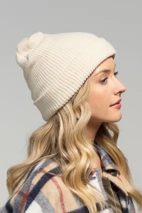 Ivory Slouchy Knit Beanie