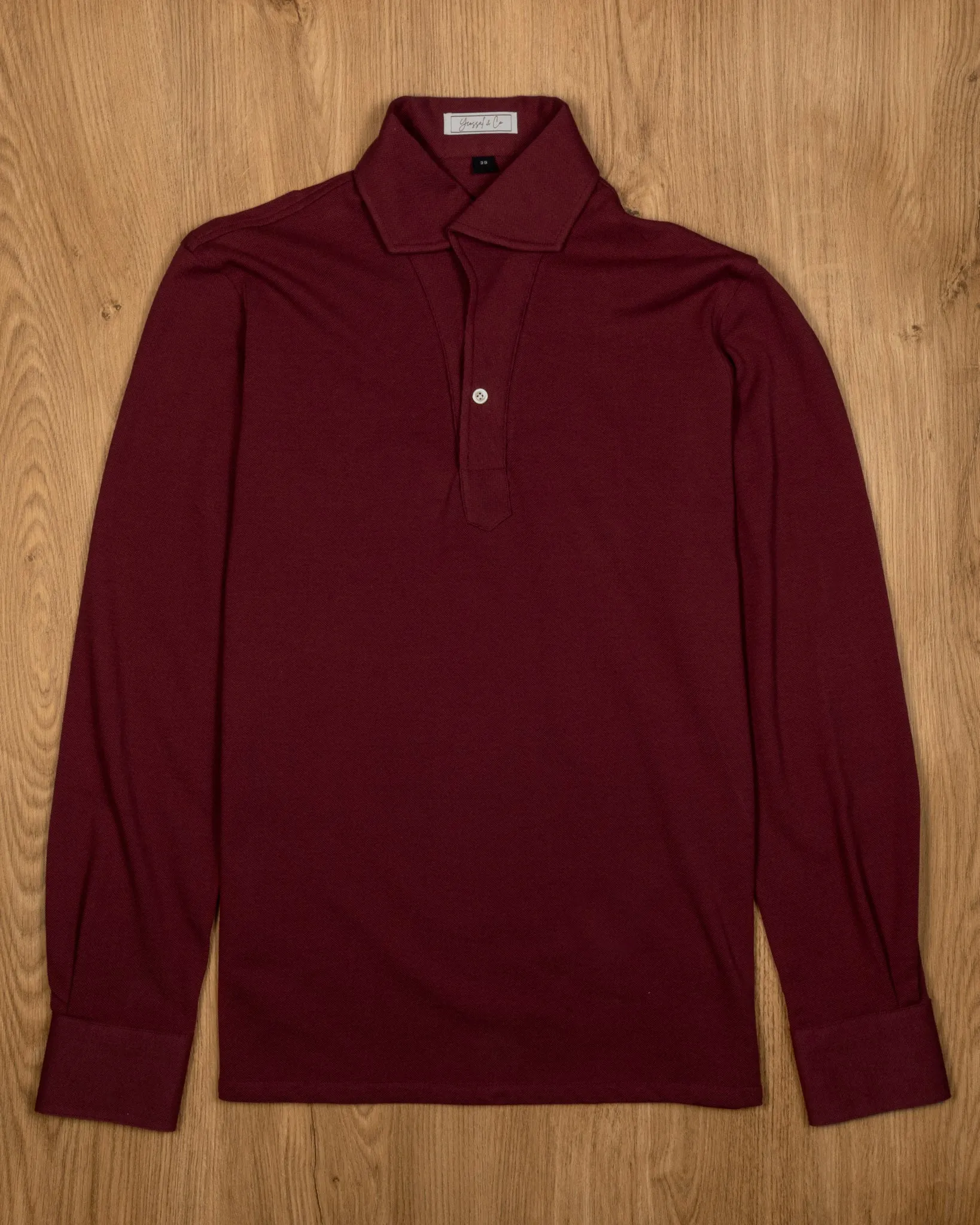 Kai Stretch-Cotton Pique Long Sleeve Polo Shirt