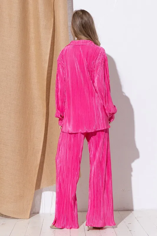 Manning Pleated Blouse Pants Set [ONLINE EXCLUSIVE]