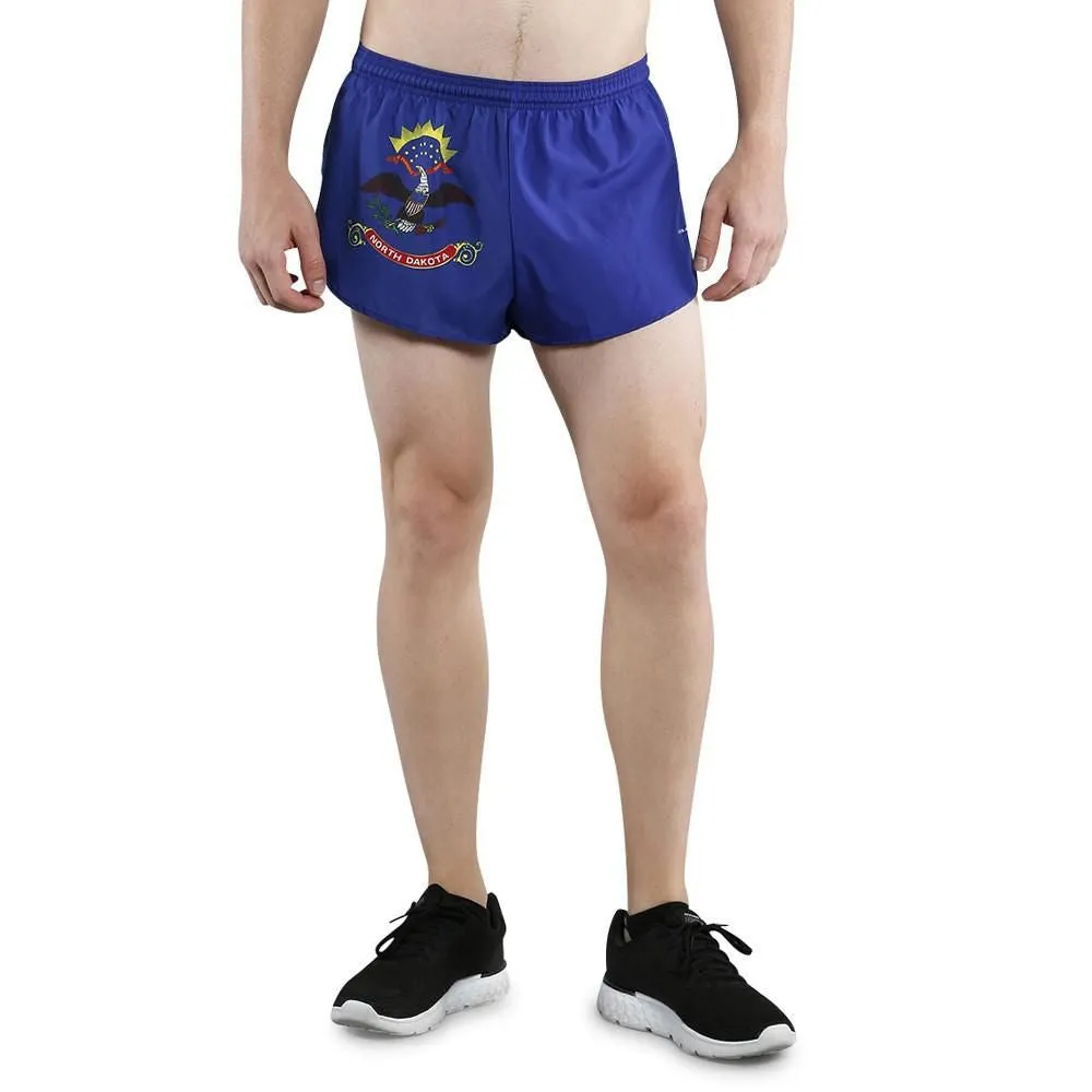 Men's 1" Elite Split Shorts- North Dakota