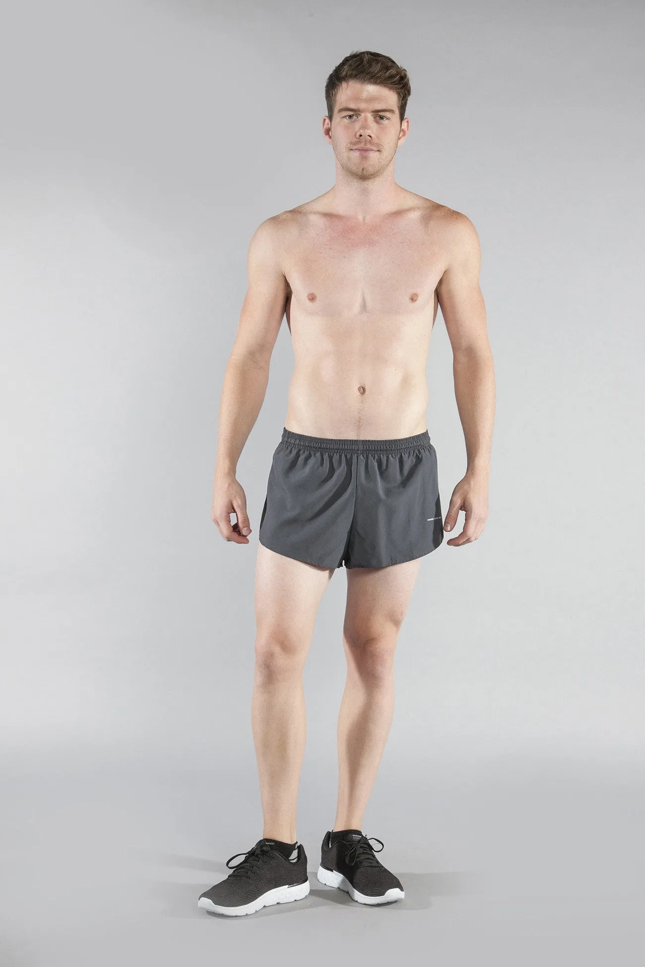 Men's 1" Elite Split Shorts- Titanium