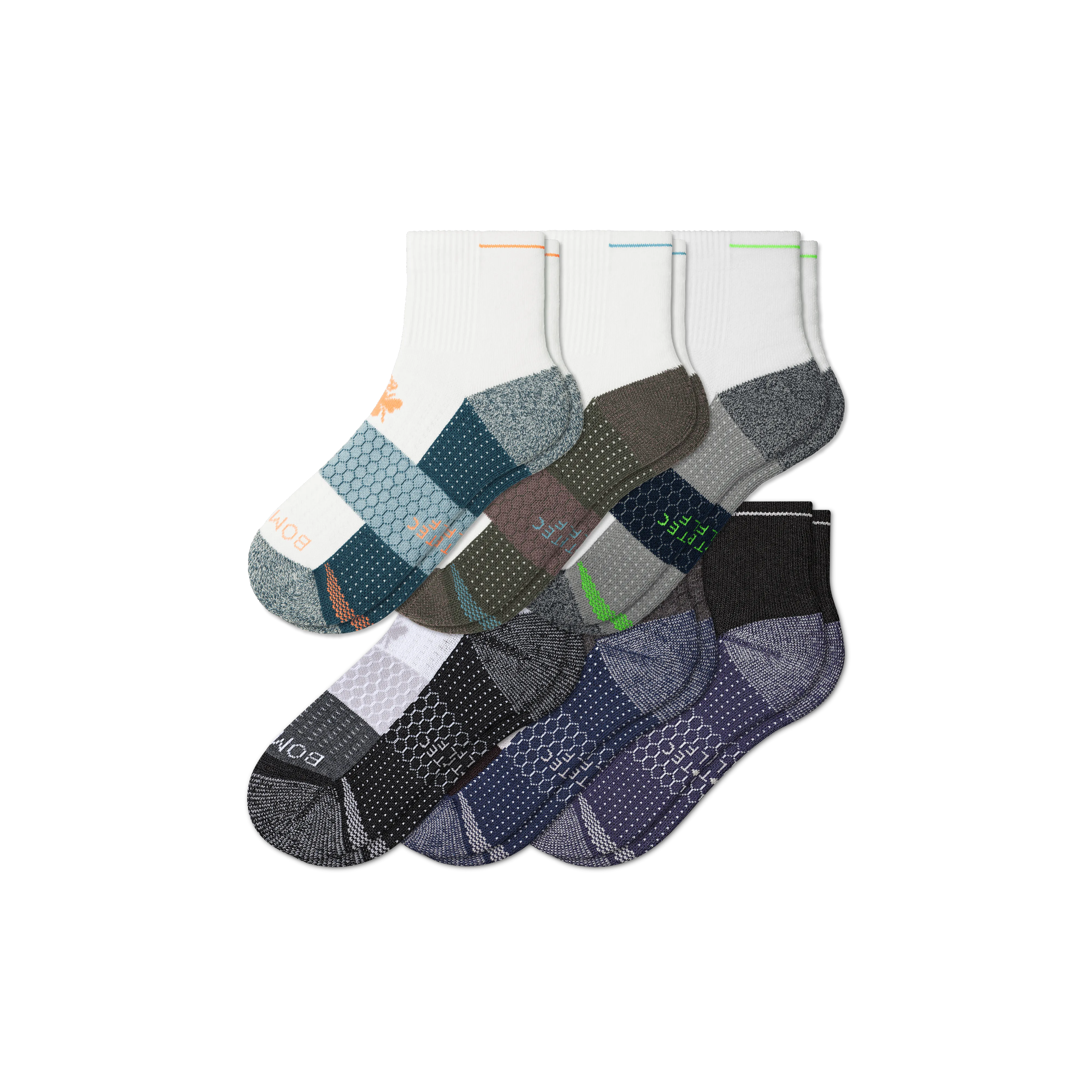 Men's Golf Quarter Sock 6-Pack