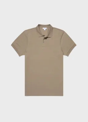 Men's Piqué Polo Shirt in Dark Stone