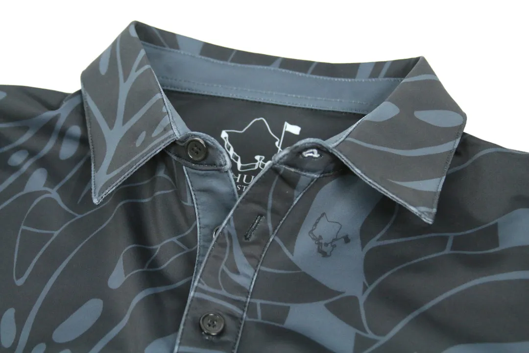 Monstera 2.0 Obsidian Black - OGA Men's Polo - Black