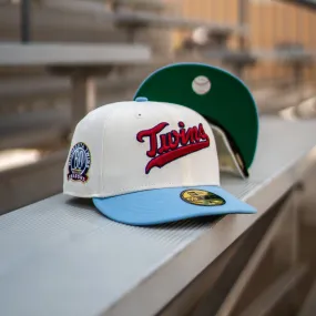 New Era Minnesota Twins 60th Anniversary Good Green UV (Off White/Sky)