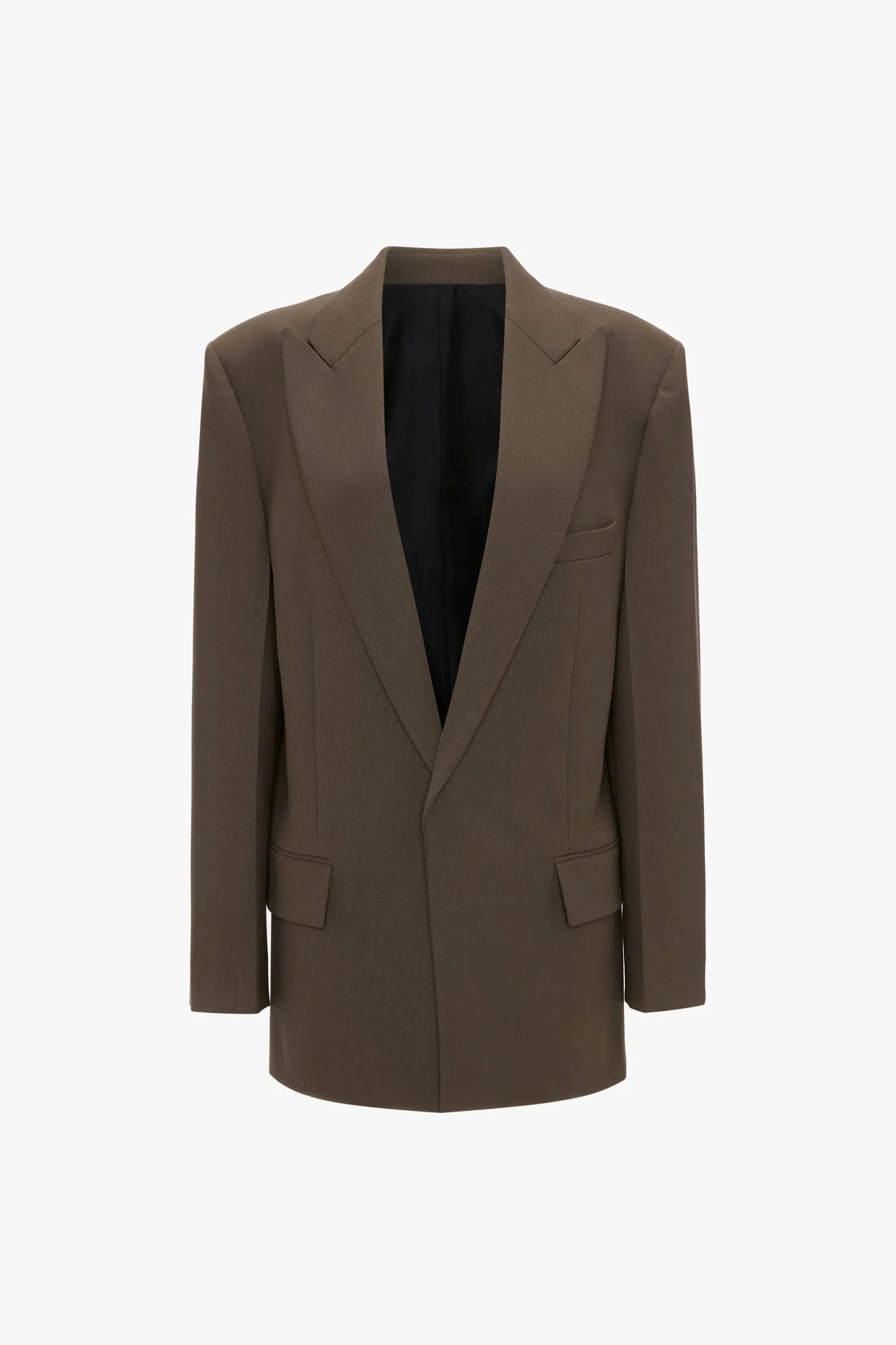 Peak Lapel Jacket In Oregano