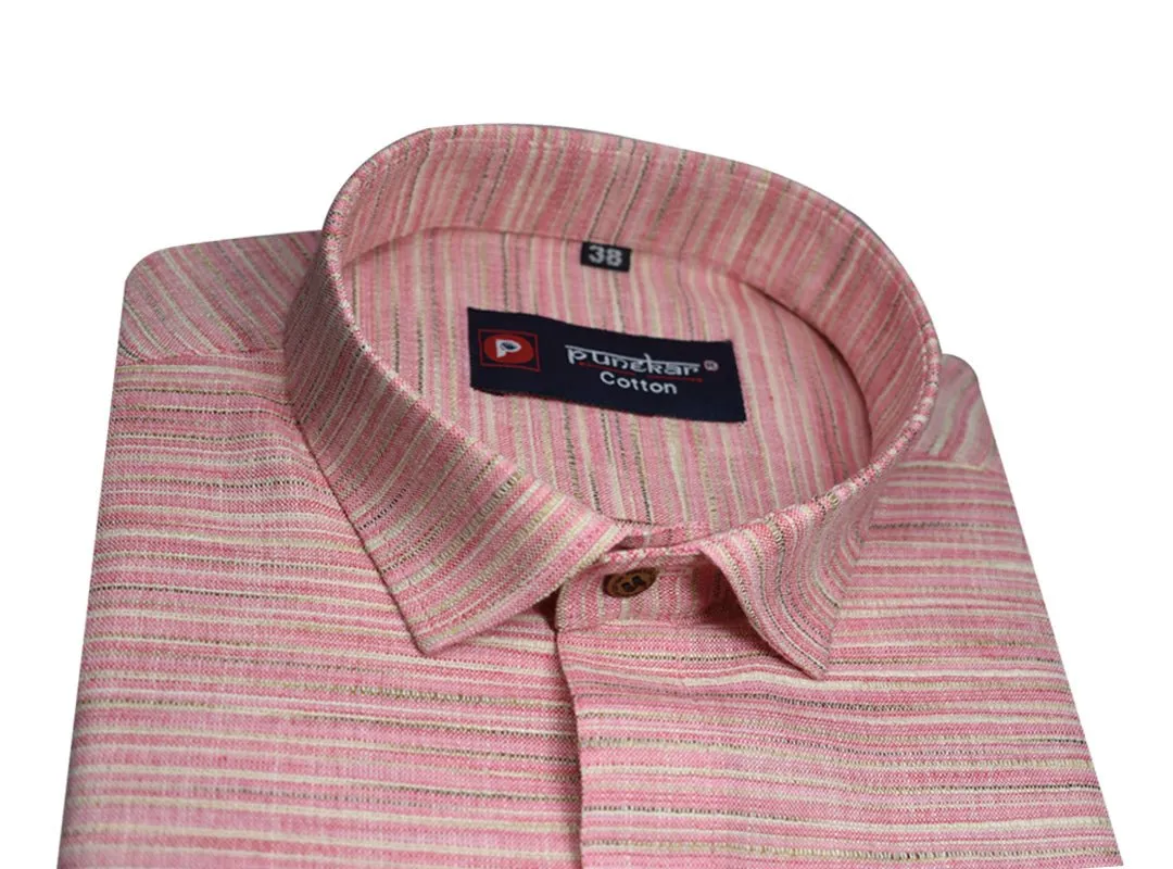 Pink Color Handmade Shirts For Men's