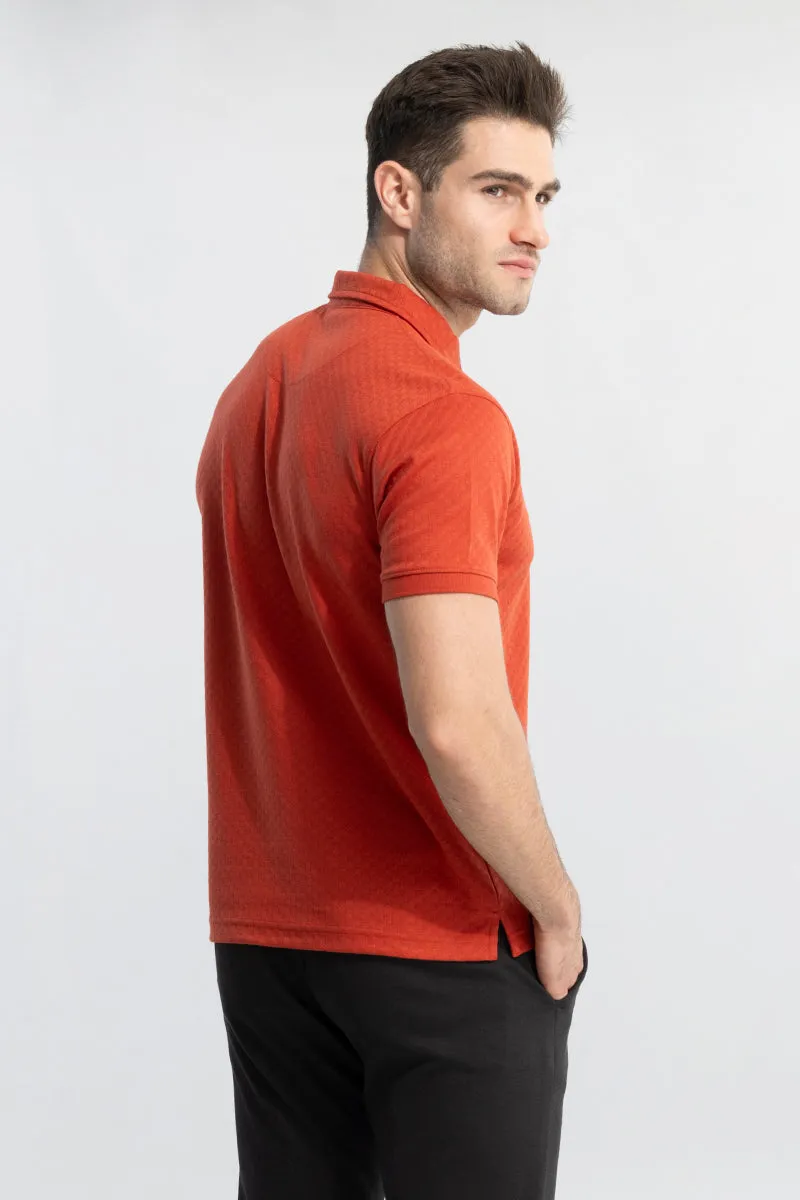 Pixicle Orange Polo T-Shirt