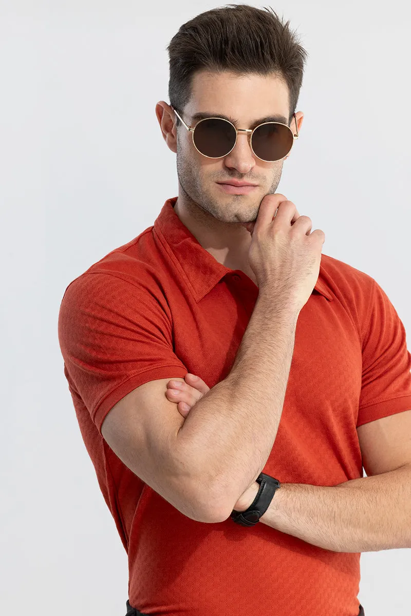 Pixicle Orange Polo T-Shirt