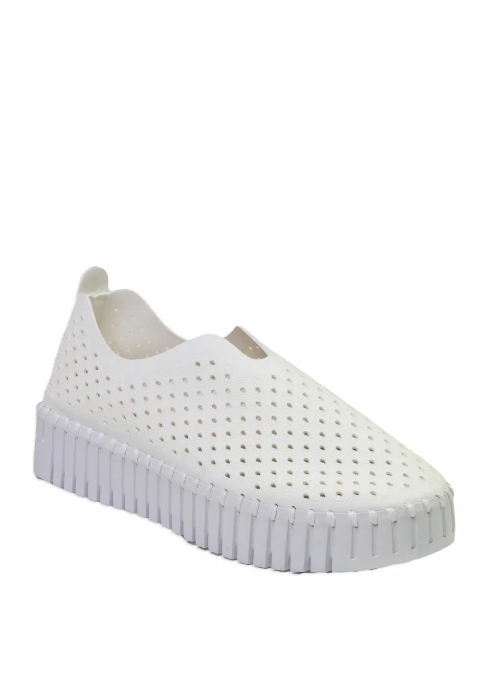 PLATFORM SLIP-ON WITH CUTOUTS (WHITE) - ILSE JACOBSEN