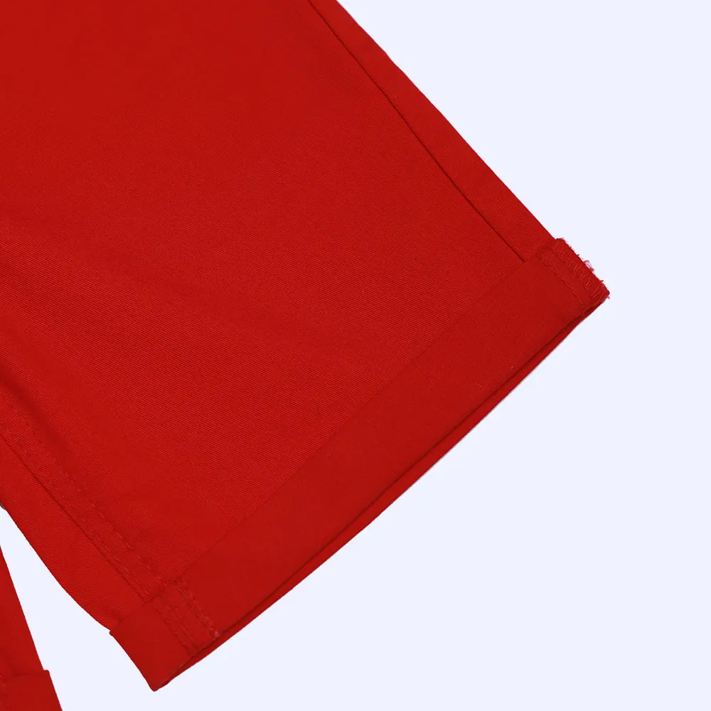 Red Cotton Shorts