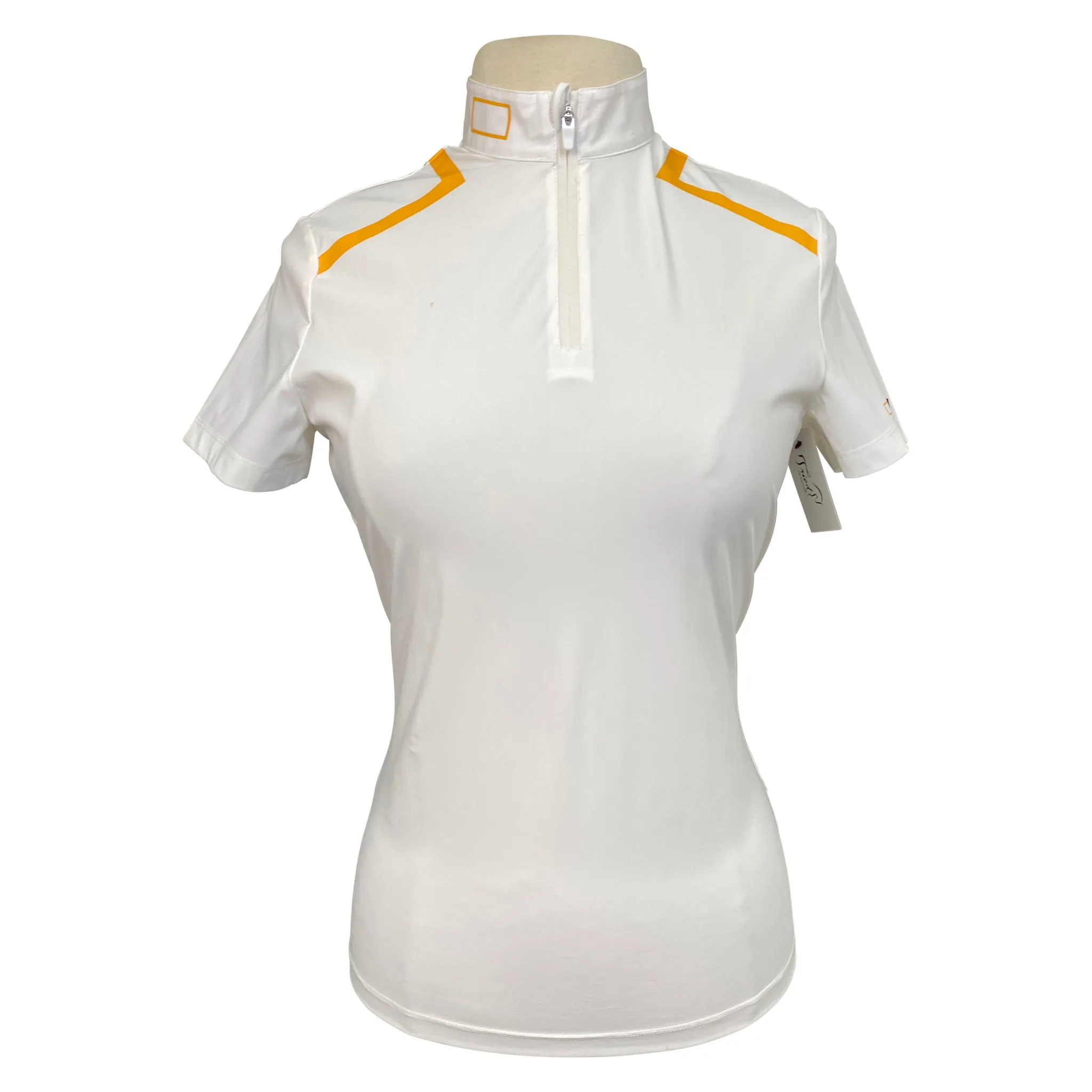 RG Jersey Zip Competition Polo in White - Women's Large