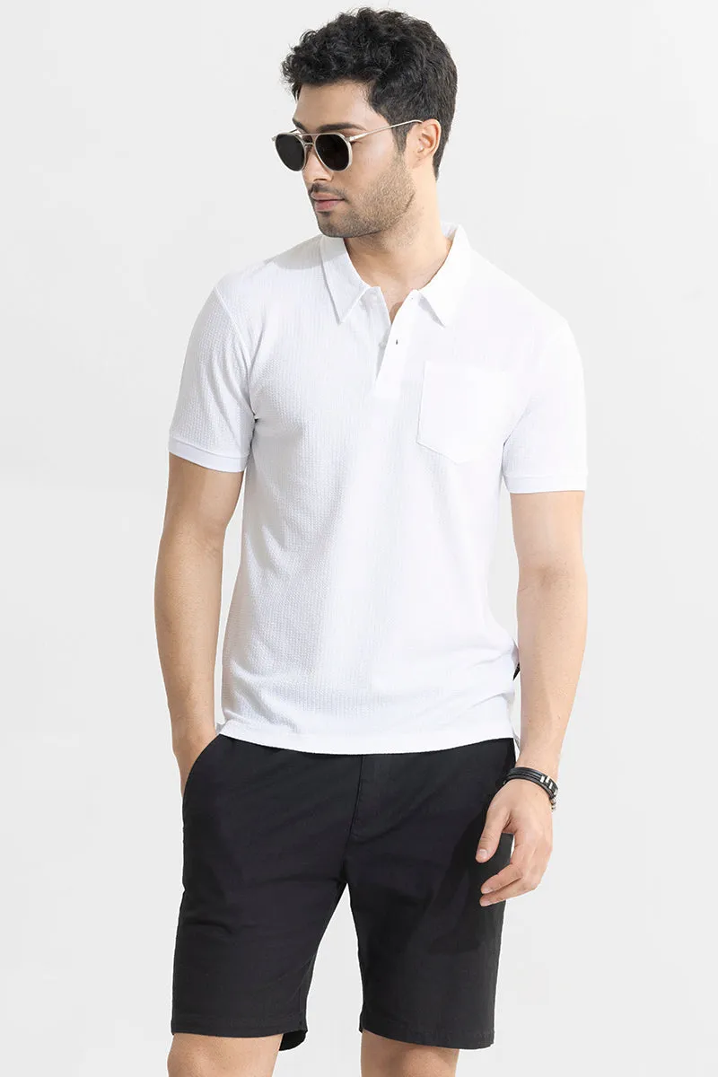 Roller White Polo T-Shirt